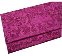 Tissu en velours gaufré Tissu de velours de polyester de relief par fleur 145x100cm multicolore for coudre des métiers(Rosy Red)