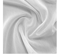 Tissu en voile uni en poly/lin Blanc 3 m