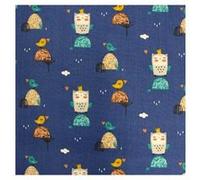 Tissu enfant coton petites reines vendu au mètre(...) - Bleu Bleu G