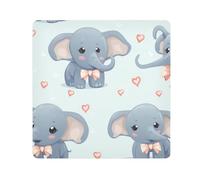 Tissu enveloppant pour appareil photo, motif éléphant gris, tissu autocollant magique pour objectif, protection anti-rayures, sac de maquillage, 35,1 x 35,1 cm, Multicolore, 21.7x21.7in, Moderne