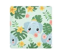 Tissu enveloppant pour appareil photo, motif éléphant mignon, tissu autocollant magique pour objectif, protection anti-rayures, sac de maquillage, 35,1 x 35,1 cm, Multicolore, 21.7x21.7in, Moderne