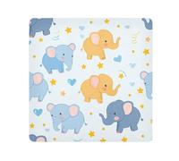 Tissu enveloppant pour appareil photo, motif éléphant mignon, tissu magique autocollant pour objectif, protection anti-rayures, sac de maquillage, 35,1 x 35,1 cm, Multicolore, 13.8x13.8in, Moderne
