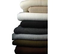 Tissu épais, élastique. Neotrims. pour rebords de Vêtements, Manches et Ceintures. Tricot résistant, Doux, Côtes 2x1. Disponible en 9 Couleurs. Bon Prix