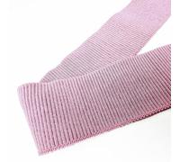 Tissu extensible côtelé en polyester spandex | Multicolore 80x7 cm couture Quilting bricolage accessoires en tissu(Pinkish Grey)