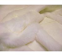 tissu fausse fourrure de luxe BLANCHE NEIGE - Blanc, 1Mtr - 150cmx100cm