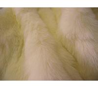 tissu fausse fourrure de luxe CRÈME MAGNOLIA - Ivoire, 1 Mètre - 150cm x 100cm