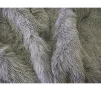 tissu fausse fourrure de luxe GRIS CENDRE - Gris, 1Mtr - 150cmx100cm