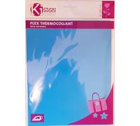Tissu flex thermocollant Bleu mat 20 x 25 cm