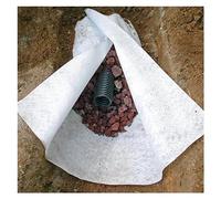 Tissu géotextile de jardinage, 1 tissu non tissé robuste 5 oz for drain français, allée, stabilisation du sol et contrôle des mauvaises herbes(White,1mx40m/3.3ftx131.2ft)