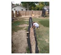 Tissu géotextile non tissé pour canalisation française - 1 m/1,5 m/2 m de large Tissu de filtre d'aménagement paysager PP Drainage et barrière contre les mauvaises herbes pour le contrôle de l'érosion