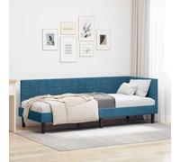 Tissu Haut de Gamme Angle Moderne Compact 80x200 cm Bleu