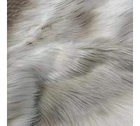 Tissu imitation fourrure 170 x 50 cm de long en velours chaud adapté for les vêtements, robes, sacs, couture, artisanat, fournitures de bricolage, accessoires, toiles de fond, cosplay.(White Grey)