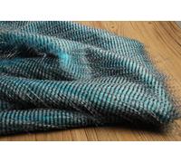 Tissu imitation plumes de paon de luxe, fausse fourrure lisse de 60 mm, for bricolage, vêtements, décoration de la maison, châle, écharpe, couverture, canapé, cosplay, 160 x 50 cm(Teal Blue)