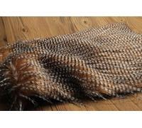 Tissu imitation plumes de paon de luxe, fausse fourrure lisse de 60 mm, for bricolage, vêtements, décoration de la maison, châle, écharpe, couverture, canapé, cosplay, 160 x 50 cm(Brown)