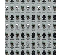 Tissu Imperial Quotes Star Wars Par Yard 44'' Large Gris 100% Coton Sous Licence Pour L'Artisanat, Le Quilting, La Couture