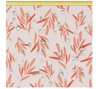 Tissu Imperméable - Dreamroots - Racines De Rêve - Motif Feuilles Rouges - 160x200 Cm - Résistant À L'eau