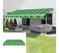 Tissu imperméable pour auvents - Bâche de protection en matériau d'extérieur pour fenêtres et portes, auvent de terrasse - Pour l'ombre et la pluie (F, 6 x 1,5 m)