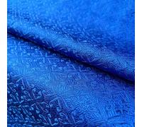 Tissu Jacquard En Brocart De Soie Damassé,Veine Florale Vintage Pour Coudre Manteau,Rideau,Nappe,Coussin De Canapé Et Jupe,Vêtements - Type Royal Blue-50cm X 75cm