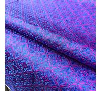 Tissu Jacquard En Brocart De Soie Damassé,Veine Florale Vintage Pour Coudre Manteau,Rideau,Nappe,Coussin De Canapé Et Jupe,Vêtements - Type Violet-50cm X 75cm
