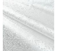 Tissu Jacquard En Brocart De Soie Damassé,Veine Florale Vintage Pour Coudre Manteau,Rideau,Nappe,Coussin De Canapé Et Jupe,Vêtements - Type White-50cm X 75cm