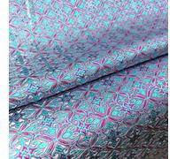 Tissu Jacquard En Brocart De Soie Damassé,Veine Florale Vintage Pour Coudre Manteau,Rideau,Nappe,Coussin De Canapé Et Jupe,Vêtements - Type Purple Blue-50cm X 75cm