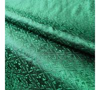 Tissu Jacquard En Brocart De Soie Damassé,Veine Florale Vintage Pour Coudre Manteau,Rideau,Nappe,Coussin De Canapé Et Jupe,Vêtements - Type Black Green-50cm X 75cm
