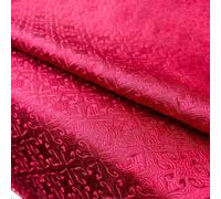 Tissu Jacquard En Brocart De Soie Damassé,Veine Florale Vintage Pour Coudre Manteau,Rideau,Nappe,Coussin De Canapé Et Jupe,Vêtements - Type Wine Red-50cm X 75cm