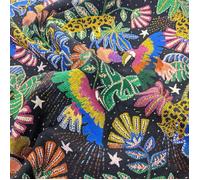 Tissu jacquard polyester et coton 354 g/m² BRESIL noir