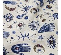 Tissu jacquard tissé teint polyester 492 g/m² collection NAMASTE blanc