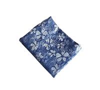 Tissu jean Tissu de Jeans en Jacquard de Fleurs de Coton Après Avoir Lavé le Tissu en Denim Extensible Matériel de Couture pour Coudre Pantalons, Robes, Shorts et Bricolag(Size:0.5 m,Color:Bleu)