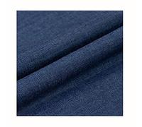 Tissu jean Tissu en Denim Doux Textile de Maison Matériaux D'artisanat pour Coudre Des Vêtements, Jeans Populaires, Nappes et Des Accessoires pour la Maison Vendu au Mèt(Size:1x1.5 m,Color:Bleu foncé)