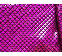 Tissu jersey écailles de sirène en aluminium élasthanne Lycra extensible dans les deux sens - 150 cm de large - 7 couleurs (vendu au mètre) (rose et noir)