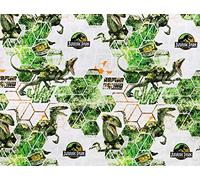 Tissu Jurassic Park Raptor Squad pour enfant - 100 % coton - 147 cm de large - Tissu artisanal au mètre (89943MSA)