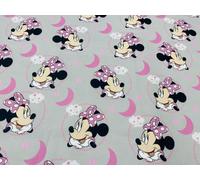 Tissu Lunes Roses 100% Coton de Minie, pour Enfants et Travail au Mètre - 1 Mètre x 140 cm