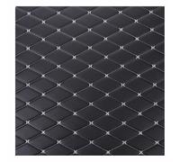 Tissu Matelassé en Simili Cuir Diamant pour D'ameublement Véhicule Automatique Voiture Intérieur Ouate Coussin Rembou(Black 1,1.55X2m)