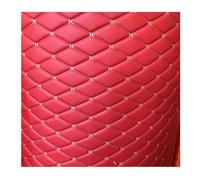 Tissu matelassé en Simili Cuir synthétique au Metre pour Meubles Vinyle Faux Cuir étanche pour Automobile Sol canapé Coussin DIY Art Craft Couture(Red,1.6X2m)