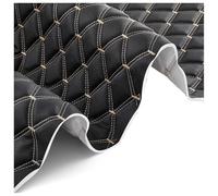 Tissu Matelassé en Simili Cuir Tissu Vinyle Cuir D'ameublement D'extérieur Piqué pour Bateau Matelassé pour Garniture Tête De Lit D'automobile 160cm Large(Black 2,1.6X7m)