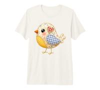 Tissu matelassé Motif Oiseau Patchwork T-Shirt Haut de Gamme