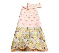 Tissu Nigérian En Coton Et Dentelle Sèche, 5Yards, À La Mode, Voile Suisse, Pierres Brodées, For Femmes, Robes De Soirée Bal Un Design Magnifique Et éLéGant(LY4180-1)