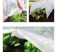 Tissu non tissé résistant au froid pour plantes offrant une résistance à la déchirure et une stabilisation pour protéger contre le gel et les conditions hivernales difficiles (3 x 6 m, blanc)