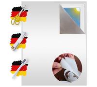 Tissu occultant vendu au mètre | Protection solaire 100% occultant | Film avec revêtement thermique | Store enrouleur sans perçage | Protection thermique | Blackout (blanc perlé avec bande velcro)