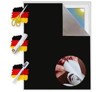 Tissu occultant vendu au mètre | Protection solaire 100% occultant | Film avec revêtement thermique | Store enrouleur sans perçage | Protection thermique | Blackout (Noir avec bande velcro)