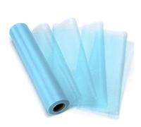 Tissu Organza Bleu, Rouleau Organza Tissu Transparent Chaise Sash Ruban DIY Tulle Rouleau De Mariage Tulle Ruban, 26m x 29cm