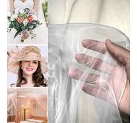 Tissu Organza fantôme scintillant Transparent crypté pour décoration de mariage, bandeaux, robes de scène, tissu de bricolage fait à la main 5