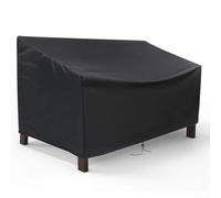 Tissu Oxford 210D imperméable pour banc de jardin avec sangles réglables et aérations pour un ajustement sûr, protège les bancs extérieurs de la pluie, de l'humidité et des dommages causés par le vent