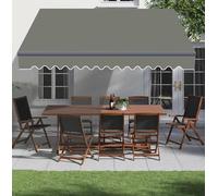 Tissu Oxford imperméable de rechange pour auvent avec protection UV - 7 x 2 m - Pour porte, fenêtre, marché, terrasse, patio, cour, magasin