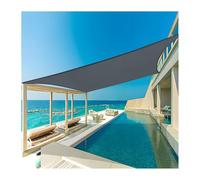 Tissu Oxford rectangulaire imperméable gris foncé pour extérieur, jardin, terrasse, pergola, balcon, protection UV, installation facile, idéal pour les fêtes