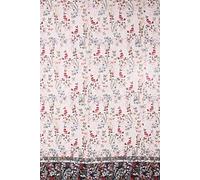 Tissu Panneau Mousseline Gianni Tessuti Fleurs entre liées sur fond Blanc cassé - Par 100 cm