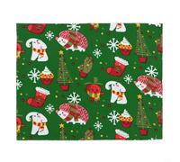 Tissu Patchwork pour coton Sapin Père Noël 20x25cm Tissu Patchwork(10PCS(Random Color))