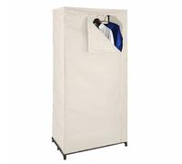 Tissu Penderie Beige Avec Barre de Vêtements Cabinet Matériau Armoire Vestiaire